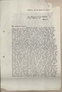 [Carta] 1949 marzo 18, Bilbao, España [a] Dalmiro de la Válgoma, Madrid [España]