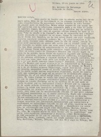 [Carta] 1949 junio 19, Bilbao, España [a] Antonio de Undurraga, Buenos Aires