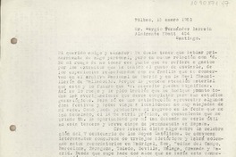 [Carta] 1951 enero 15, Bilbao, España [a] Sergio Fernández Larrain, Santiago [Chile]