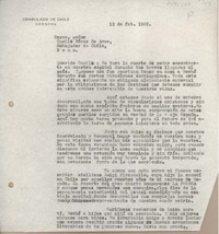 [Carta] 1969 febrero 12, Cordoba, Argentina [a] Camilo Pérez de Arce, Bonn [Alemania]