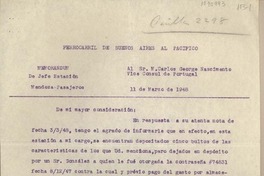 [Cartas] [entre el 11 de marzo y el 27 de junio de 1948], Santiago, Chile [a] Juan Mujica de la Fuente, Mendoza, Argentina