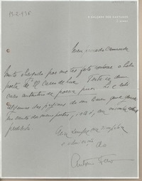 [Carta] 1936 febrero 13, Lisboa, Portugal [a] Juan Mujica de la Fuente