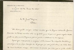 [Carta] 1936 enero 28, Burgos, España [a] Juan Mujica de la Fuente