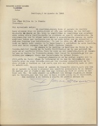 [Carta] 1968 agosto 3, Santiago, Chile [a] Juan Mujica de la Fuente