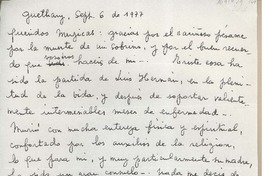 [Carta] 1977 septiembre 6, Guéthary, Francia [a] Juan Mujica de la Fuente, Santiago, Chile