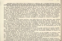 Discurso de Apertura del I Congreso Nacional de Bibliotecarios