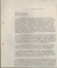 [Carta] 1962 abril 9, Arequipa, Perú [a] Carlos René Correa, Santiago, Chile