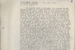 [Carta] 1963 marzo 8, Arequipa, Perú [a] Carlos René Correa, Santiago, Chile
