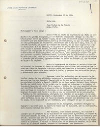 [Carta] 1964 noviembre 20, Santiago, Chile [a] Juan Mujica de la Fuente, Lima, Perú