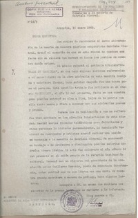 [Oficio Consular N°155] 1963 enero 15, Arequipa, Perú [a] Ministro de Relaciones Exteriores, Santiago, Chile