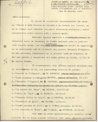 [Oficio Consular N°207142] 1963 octubre 25, Lima, Perú [al] Ministro de Relaciones Exteriores, Santiago, Chile