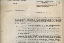 [Oficio Consular N°8792] 1961 agosto 4, Santiago, Chile [a] Juan Mujica de la Fuente, Arequipa, Perú