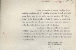 [Carta] 1962 noviembre 29, Santiago, Chile [a] Juan Mujica, Arequipa, Perú