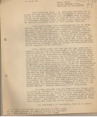 [Carta] 1963 julio 12, Arequipa, Perú [a] Sergio Huneeus Lavín, Quito, Ecuador