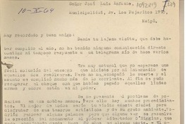 [Carta] 1964 octubre 10, Lima, Perú [a] José Luis Infante, Santiago, Chile