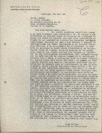 [Carta] 1958 noviembre 24, Santiago, Chile [a] Julio Casares, Madrid España