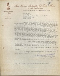 [Carta] 1964 diciembre 12, Santiago, Chile [a] Juan Mujica, Lima, Perú