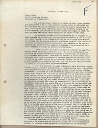 [Carta] 1962 marzo 8, Arequipa, Perú [a] Sergio Fernández Larraín, Madrid, España