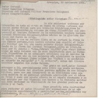 [Carta] 1961 noviembre 22, Arequipa, Perú [a] Oscar Zamalloa Orbegoso