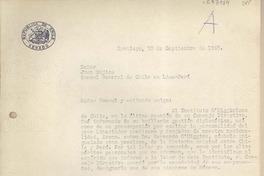 [Carta] 1963 septiembre 30, Santiago, Chile [a] Juan Mujica de la Fuente, Lima, Perú