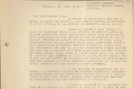 [Carta] 1963 noviembre 6, Lima, Perú [a] Humberto Aguirre Doolan, Santiago, Chile