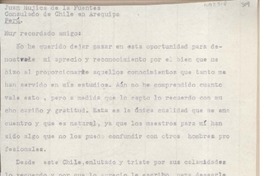 [Carta] 1960 junio 23, Santiago, Chile [a] Juan Mujica, Arequipa, Perú