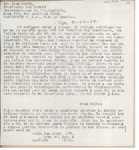 [Carta] 1958 julio 31, Santiago, Chile [a] Juan Marín, Washington D.C.