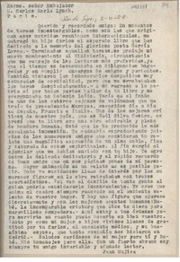 [Carta] 1958 julio 2, Santiago, Chile [a] Carlos Morla Lynch, París, Francia