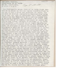[Carta] 1958 julio 1, Santiago, Chile [a] Benjamín Morgado