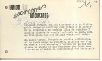 [Tarjeta] 1958 junio 1, Santiago, Chile [a] Juan Mujica