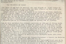 [Carta] 1962 junio 11, Santiago, Chile [a] Juan Mujica, Arequipa, Perú
