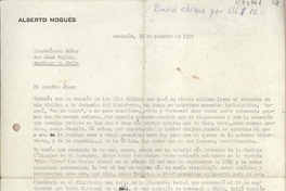 [Carta] 1959 octubre 30, Asunción, Paraguay [a] Juan Mujica, Santiago, Chile