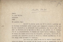 [Carta] 1961 junio 19, Santiago, Chile [a] Juan Mujica, Arequipa, Perú