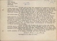 [Carta] 1961 julio 30, Santiago, Chile [a] Juan Mujica, Arequipa, Perú