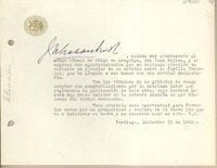 [Carta] 1960 diciembre 29, Santiago, Chile [a] Juan Mujica, Arequipa, Perú