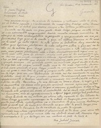 [Carta] 1960 noviembre 13, Santiago, Chile [a] Juan Mujica, Arequipa, Perú