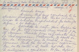 [Carta] [1963], Santiago, Chile [a] Juan Mujica, Arequipa, Chile