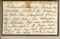 [Tarjeta] 1971 noviembre 24, Santiago, Chile [a] Juan Mujica