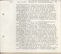 [Carta] 1970 noviembre 18, Santiago, Chile [a] Patricio Silva Echenique, Director de "La Prensa"