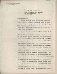 [Carta] 1944 enero 5, Santiago, Chile [a] Armando Braun Menéndez, Buenos Aires, Argentina