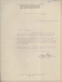 [Carta] 1942 abril 3, Santiago, Chile [a] Juan Mujica de la Fuente