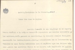 [Carta] 1939 diciembre 31, Madrid, España [a] Juan Mujica