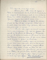 [Carta] 1951 mayo 17, San Bernardo, Chile [a] Juan Mujica