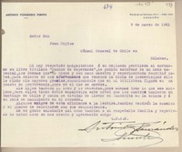 [Carta] 1951 marzo 9, Logroño, España [a] Juan Mujica, Bilbao