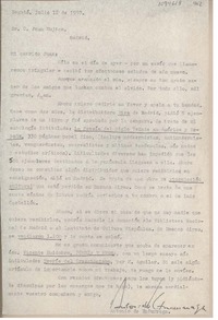 [Carta] 1957 junio 12, Bogotá, Colombia [a] Juan Mujica de la Fuente, Madrid, España