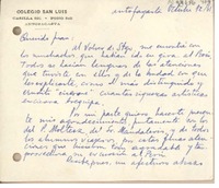 [Carta] 1961 octubre 12, Antofagasta, Chile [a] Juan Mujica, Arequipa, Perú