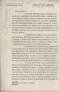 [Oficio] 1961, Santiago, Chile [al] Ministro de Relaciones Exteriores