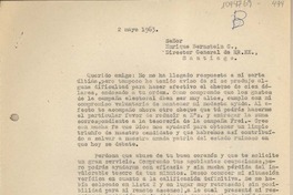 [Carta] 1963 mayo 2, Lima, Perú [a] Enrique Bernstein Carabantes, Santiago, Chile