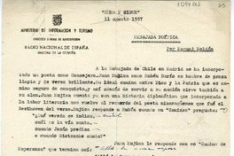 [Carta] 1957 agosto 11, La Coruña, España [a] Juan Mujica de la Fuente