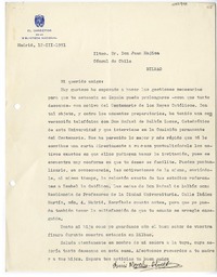 [Carta] 1951 marzo 12, Madrid, España [a] Juan Mujica de la Fuente